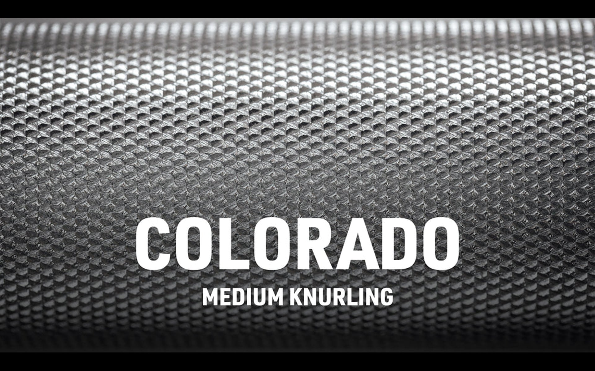 Close-up image of REP Colorado medium-depth volcano-style Knurling