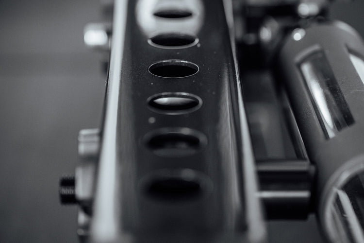 Close-up of Front Foot Extension Pair 2.0 holes on top 